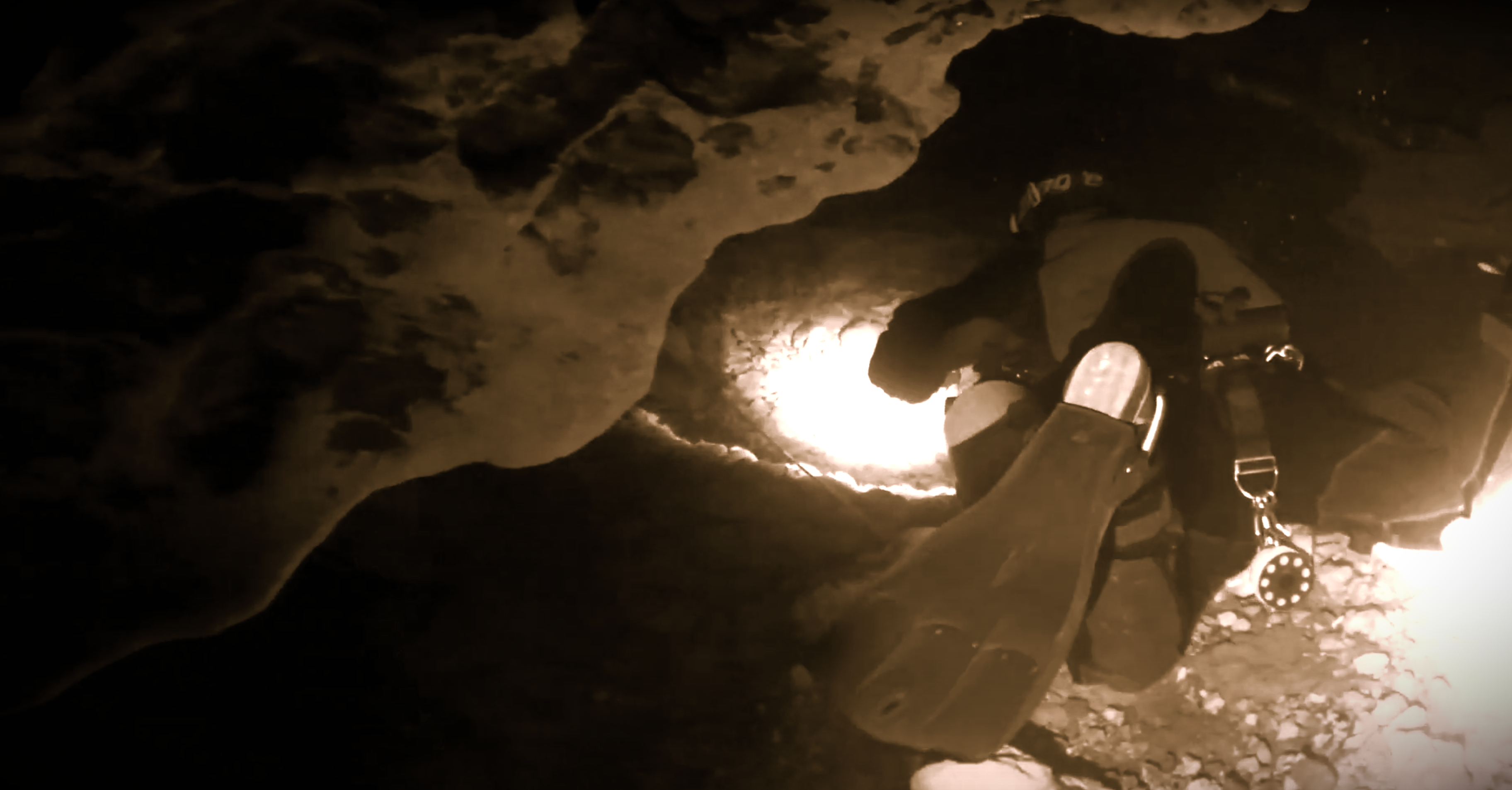 Diving Tank cave in South Australia